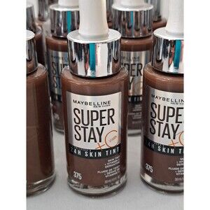 Maybelline Super Stay 24HR Skin Tint Foundation 375 Deep Brown - Lot of 14 Vegan